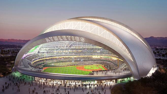 라스베이거스 애슬레틱스 새 구장(Vegas Ballpark) 조감도 [라스베이거스 관광청 제공]