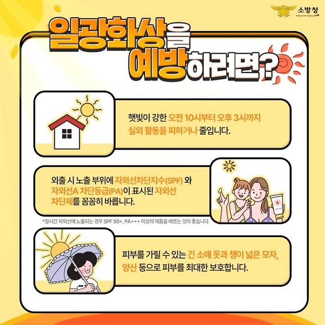 [창원=뉴시스] 강경국 기자 = 여름철 일광화상 주의 홍보 포스터. (사진=창원시청 제공). 2025.07.08. photo@newsis.com *재판매 및 DB 금지
