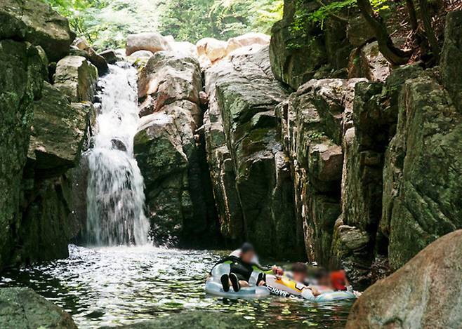 전남 광양시에 위치한 계곡. 여름 피서철 수난 사고 주의가 필요하다. 광양시 제공