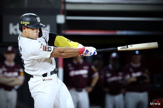 KT 안현민의 6월 이후 볼넷 개수는 25개로 1위다. 사진제공｜KT 위즈
