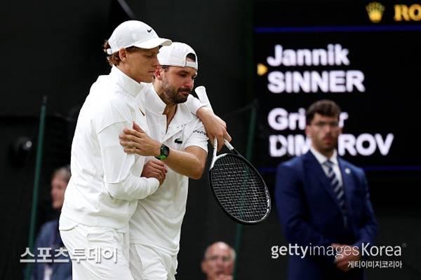 시너와 디미트로프/ 사진=Gettyimages 제공