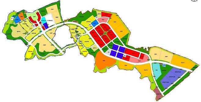 ▲ 미단시티 토지이용 계획도