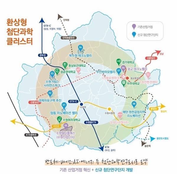 환상형 첨단과학 클러스터. [사진=수원도시공사]