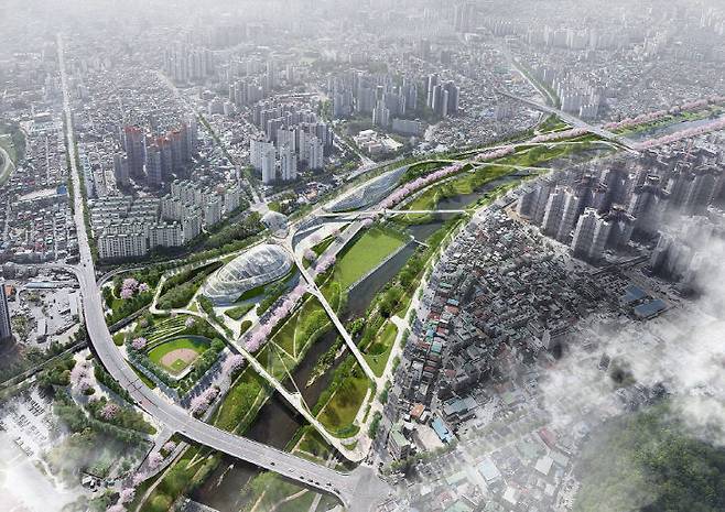 대전 제2문화예술복합단지(가칭 대전아트파크) 기획디자인 마스터플랜 우수작인 '더시스템랩 건축사사무소'의 출품작./사진= 대전시 제공