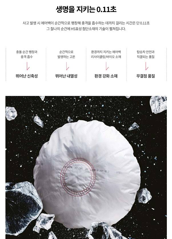 HS효성첨단소재가 생산하는 에어백 홍보 자료. <HS효성 제공>