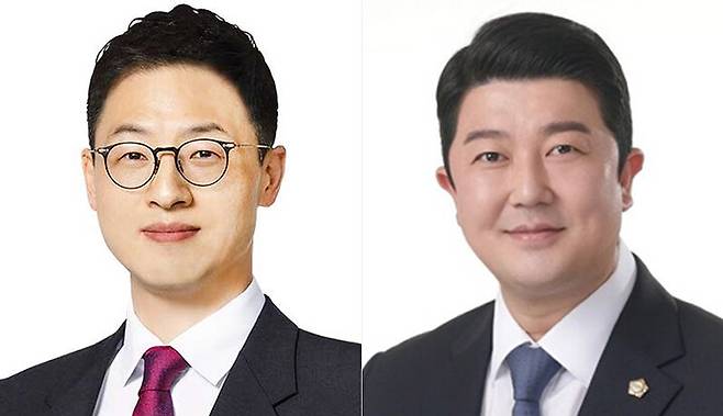 김상욱(왼쪽) 의원, 김시욱 울주군의원.