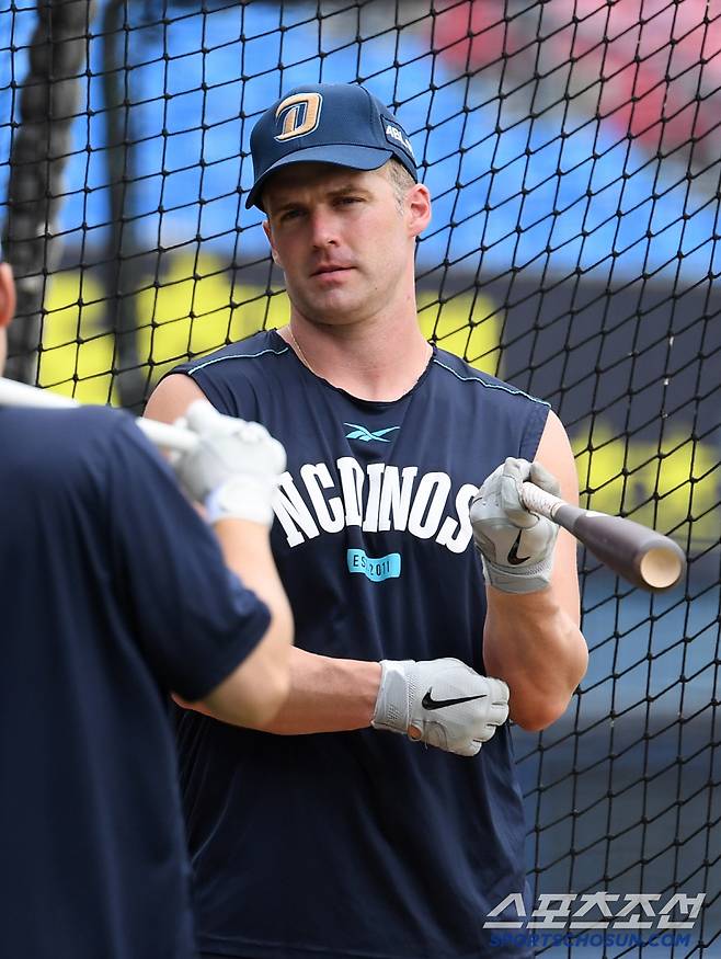 19일 잠실구장에서 열린 LG 트윈스와 NC 다이노스의 경기. NC 데이비슨이 타격 훈련을 하고 있다. 잠실=박재만 기자 pjm@sportschosun.com/2025.06.19/