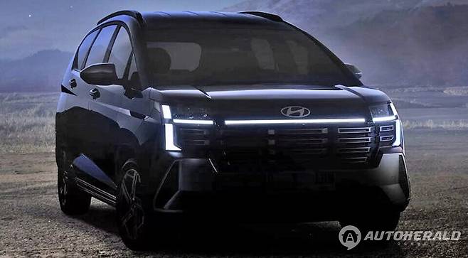 현대차 스타게이저 부분변경을 확대한 전면부(현대차)