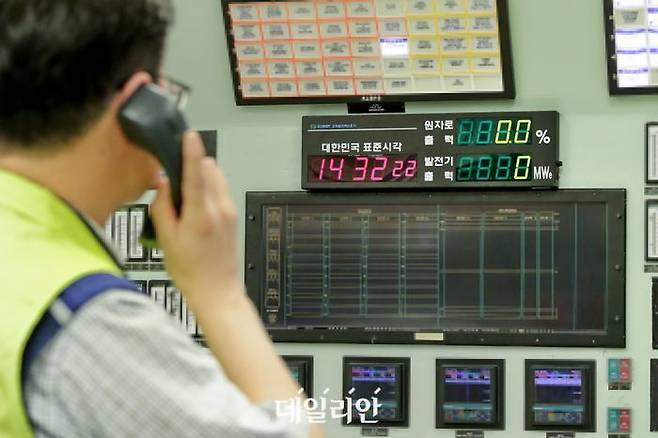 고리2호기 주제어실 모습.ⓒ한국수력원자력