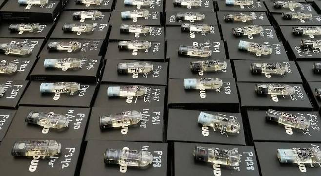 국가정보원과 말레이시아 수사당국이 현지에서 압수한 합성 마약 카트리지. 국가정보원 제공