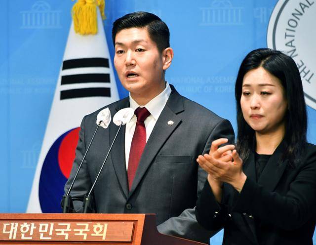 김재섭(왼쪽) 국민의힘 의원. 한국일보 자료사진