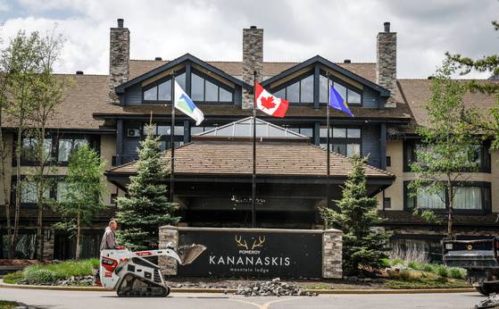 A view of the Pomeroy Kananaskis Mountain Lodge where the G7 Leaders meeting will take in Kananaskis, Alberta in Canada on June 2. [AP/YONHAP]