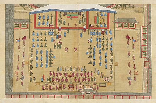 조선시대에 만들어진 기념품 중 최고로 꼽히는 '기해기사계첩'으로 국보로 지정돼 있다. 국립민속박물관 제공