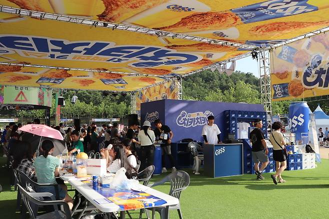 치맥페스티벌 카스 부스 / 사진= 문서연 여행+ 기자