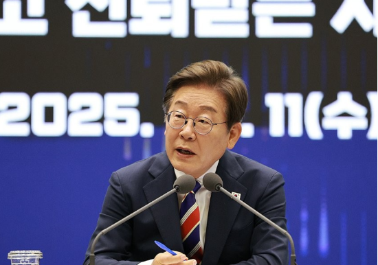 주식시장 불공정거래 근절 현장 간담회에 참석한 이재명 대통령. (사진=연합뉴스)