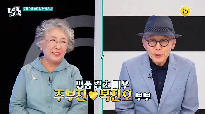 배우 주부진, 연극연출가 복진오 부부가 9일 TV조선 '퍼펙트 라이프'에 출연한다./사진=TV조선 '퍼펙트 라이프' 예고 영상