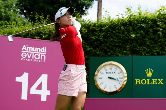 에비앙 챔피언십에서 티샷을 날리고 있는 리디아 고. 사진 제공=롤렉스