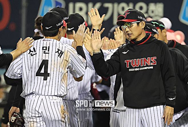 ▲ 홍창기 대신 1번타자로 자리를 잡고 있는 LG 신민재. ⓒ곽혜미 기자