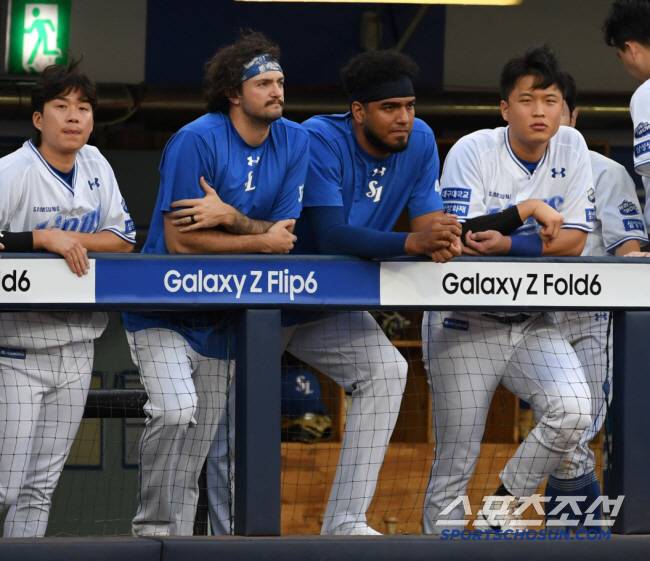 31일 대구 삼성라이온즈파크에서 열린 삼성 라이온즈와 KIA 타이거즈의 경기. 삼성 코너와 레예스. 대구=박재만 기자 pjm@sportschosun.com/2024.08.31/