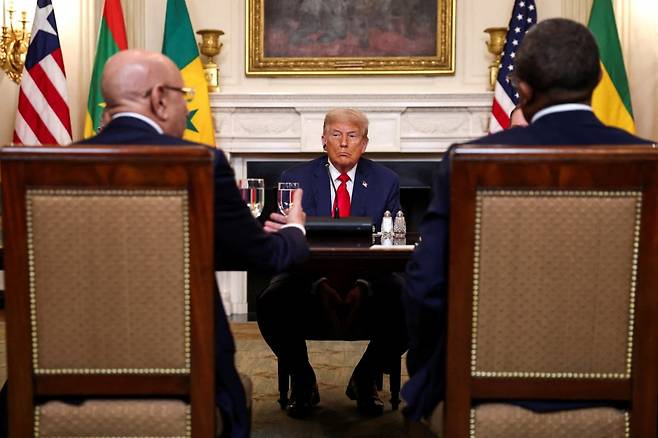 아프리카 5개국 정상과 회담 중인 도널드 트럼프 미국 대통령./사진=REUTERS