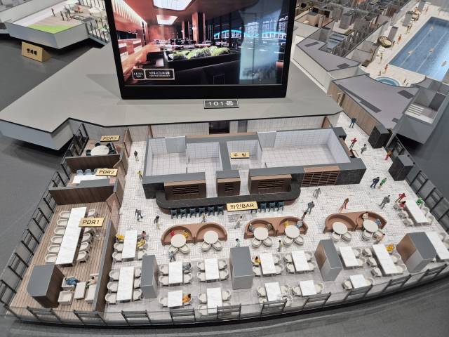 커뮤니티 시설 모형. 안준영 기자