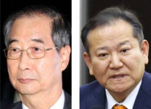 한덕수 前총리(왼쪽), 이상민 前장관.