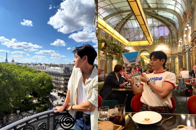 방탄소년단 뷔가 파리에서 근황을 전했다. / 뷔 인스타그램 캡처