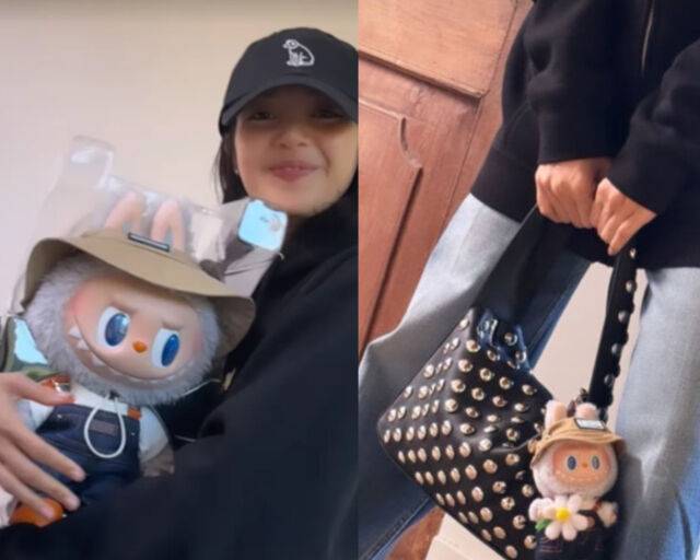 리사가 라부부 캐릭터 매력에 퐁당 빠졌다. / 리사 SNS