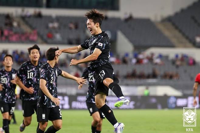 [서울=뉴시스] 축구 국가대표 미드필더 강상윤. (사진=대한축구협회 제공)