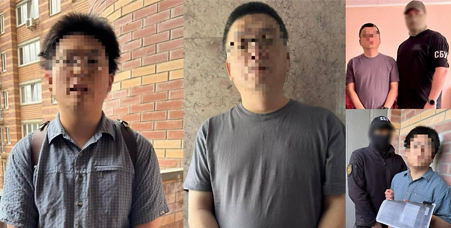 9일(현지시간) 우크라이나 보안국(SBU)은 ‘넵튠’ 미사일 생산 관련 기밀 문서를 불법 반출하려던 중국인 2명을 수도 키이우에서 체포했다고 밝혔다. 두 사람은 부자지간으로 밝혀졌다. 2025.7.10 SBU 자료