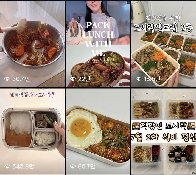 직장인 도시락 밀프랩 [인스타그램 캡처. DB 및 재판매 금지]