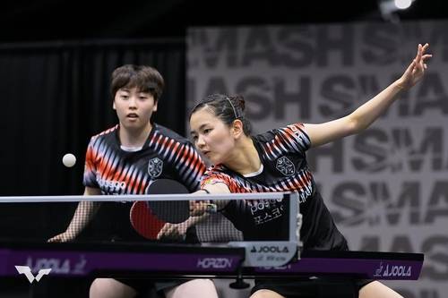 WTT 미국 스매시에 나선 유한나(왼쪽)와 김나영 [WTT 인스타그램 캡처. 재판매 및 DB 금지]