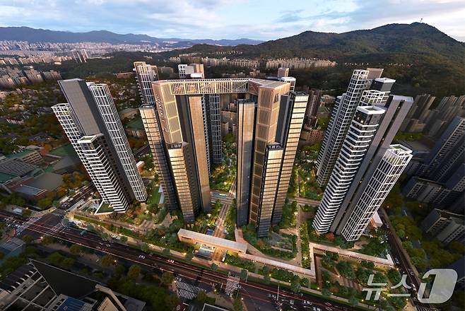 스카이브릿지가 반영된 대우건설 써밋 프라니티 조감도. (대우건설 제공)