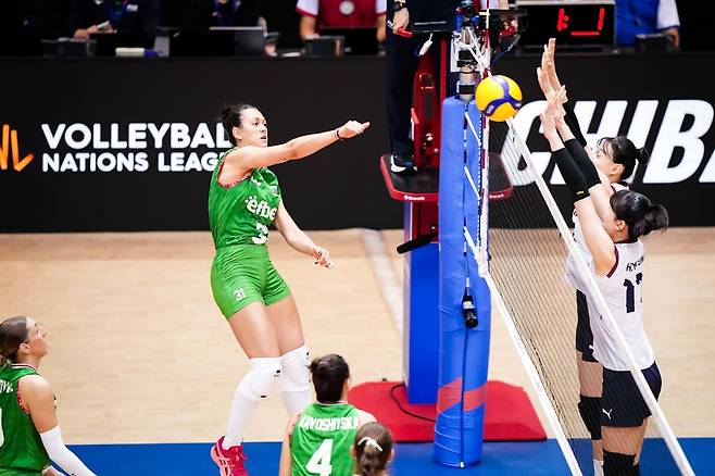 한국 여자배구 대표팀이 불가리아에 2-3으로 패했다.(VNL 제공)