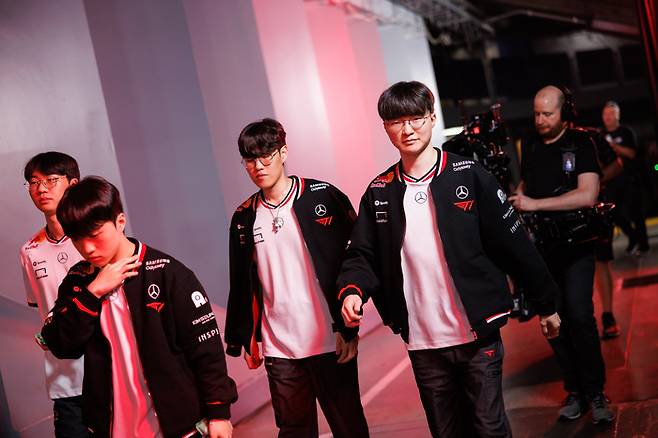 2025 MSI 출전 중인 T1 선수들. 사진 | 라이엇 게임즈