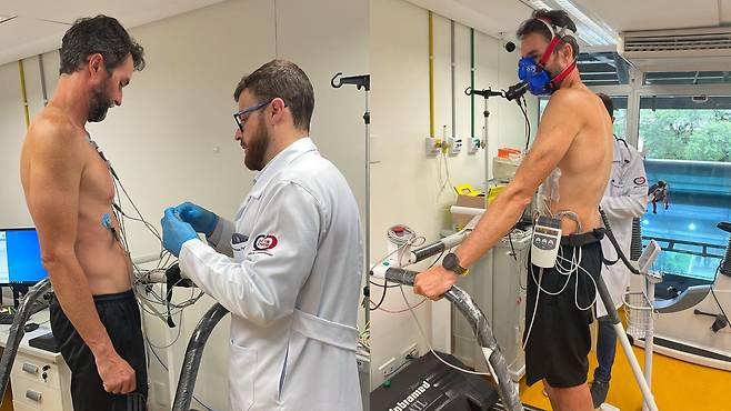 상파울루 심장연구소 인코르의 심장 전문의들이 파리아스의 심장 활동을 모니터링했다