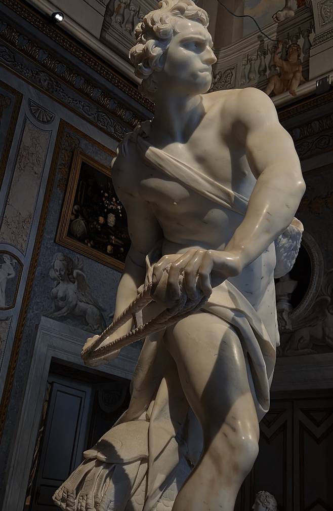 다비드의 역동적인 모습. ⓒ최은진 /보르게세미술관