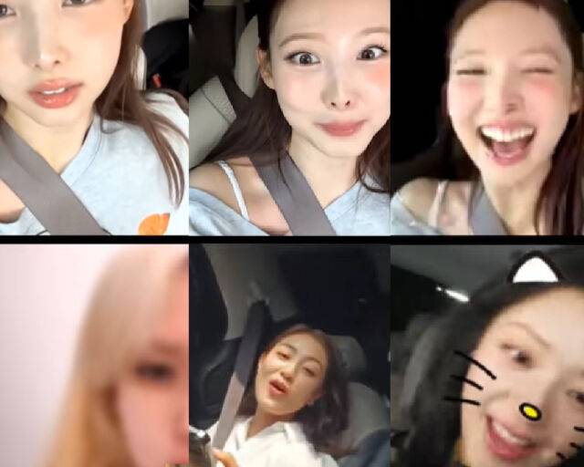 트와이스 나연이 전소미를 인스타 라이브에 초대했다. / 인스타 라이브 화면