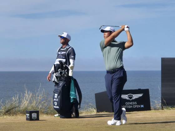 제네시스 스코티시 오픈 3라운드 공동 7위에 오른 김주형. 성호준 기자