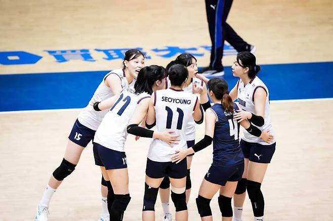 한국 여자 배구대표팀. FIVB 홈페이지 캡처