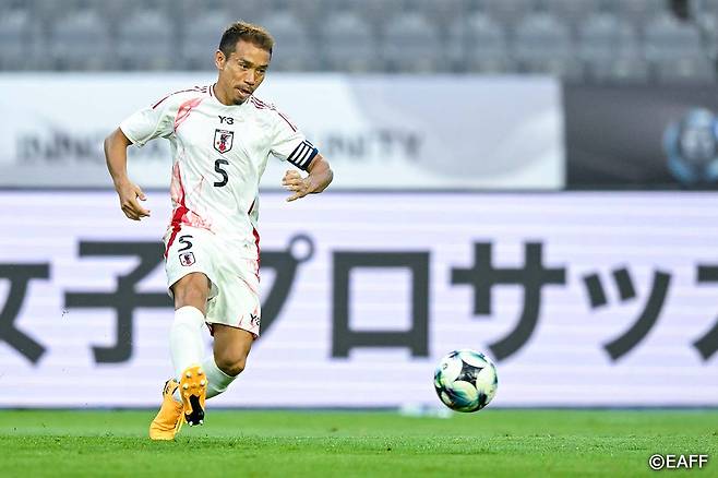 2025 동아시아축구연맹(EAFF) E-1 챔피언십(동아시안컵)에 출전한 일본 축구대표팀 수비수 나가토모 유토. /사진=EAFF 제공
