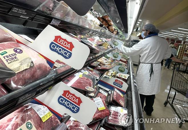 미국 캘리포니아주의 한 식료품점에 진열된 소고기 [AFP 연합뉴스 자료사진. 재판매 및 DB 금지]