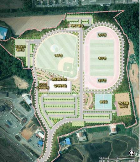 서부공설운동장 종합레포츠타운 조성 계획도 [평택시 제공. 재판매 및 DB 금지]