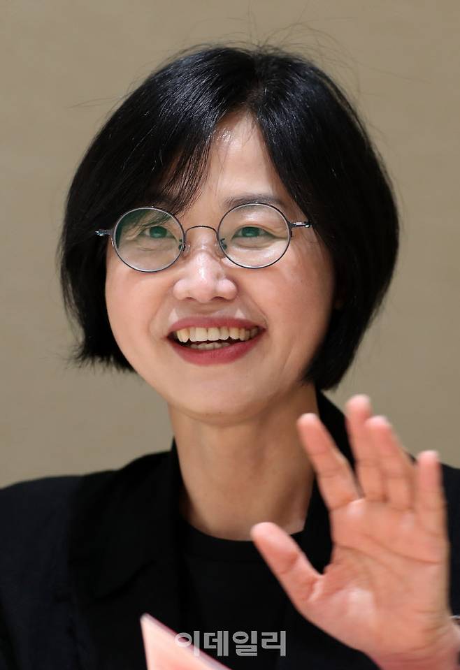 박선희 GS문화재단 대표가 최근 서울 강남구 GS아트센터에서 이데일리와 인터뷰를 하고 있다. (사진=김태형 기자)