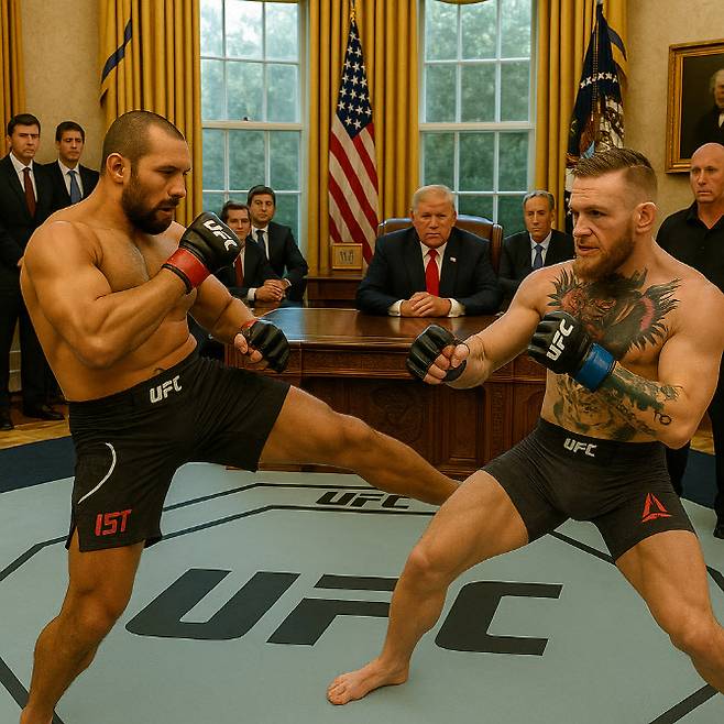 내년 미국 백악관에서 UFC 대회가 열린다. 이미지=퍼플렉시티 AI