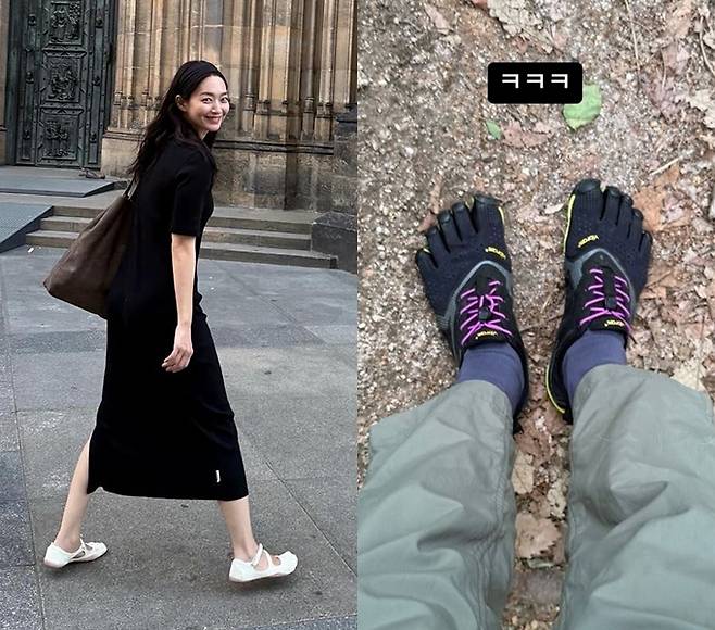 배우 신민아, 가수 이효리가 비브람 '파이브 핑거스' 제품을 신은 모습. /사진=신민아, 이효리 인스타그램