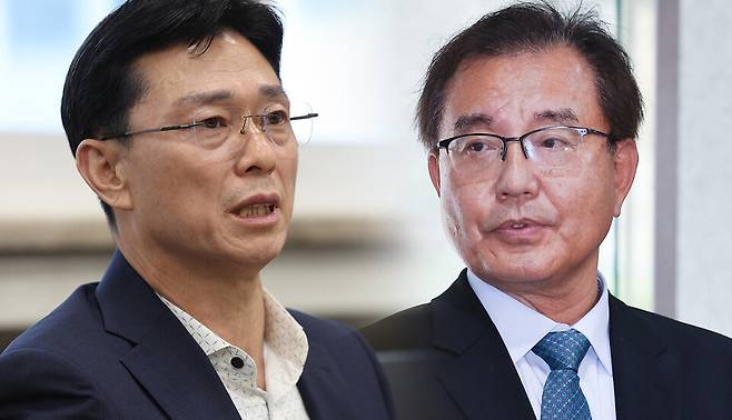 임성근 전 해병대 1사단장(왼쪽)과 순직해병 사건을 수사하는 이명현 특별검사(오른쪽) ⓒ시사저널 양선영 디자이너·연합뉴스