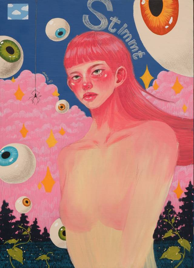 박은수, Sieh!: 봐!, 2024, mixed media on panel, 72.7x53.0cm