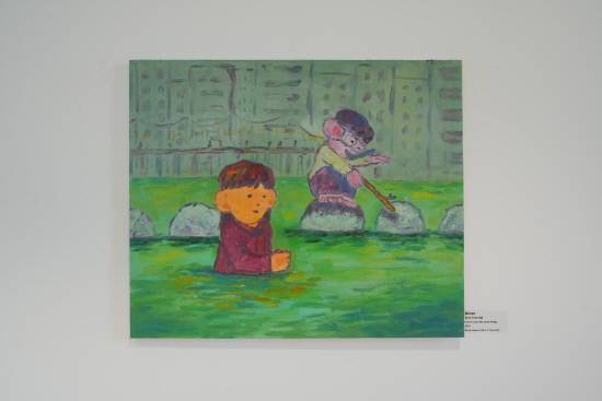 콰야 作 '돌다리 건너는 방법'. 사진=백지영기자