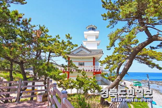 송대말 등대와 빛체험전시관은 바다와 하늘이 어우러진 언덕 위에 자리한 이곳은 전통과 현대가 만나 빛과 바다의 이야기를 선사한다. 사진=경주시 제공